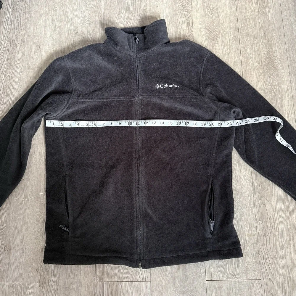 Columbia Sportswear Men's 100% Polyester Dark Grey Full‎ Zip Fleece Jacket L